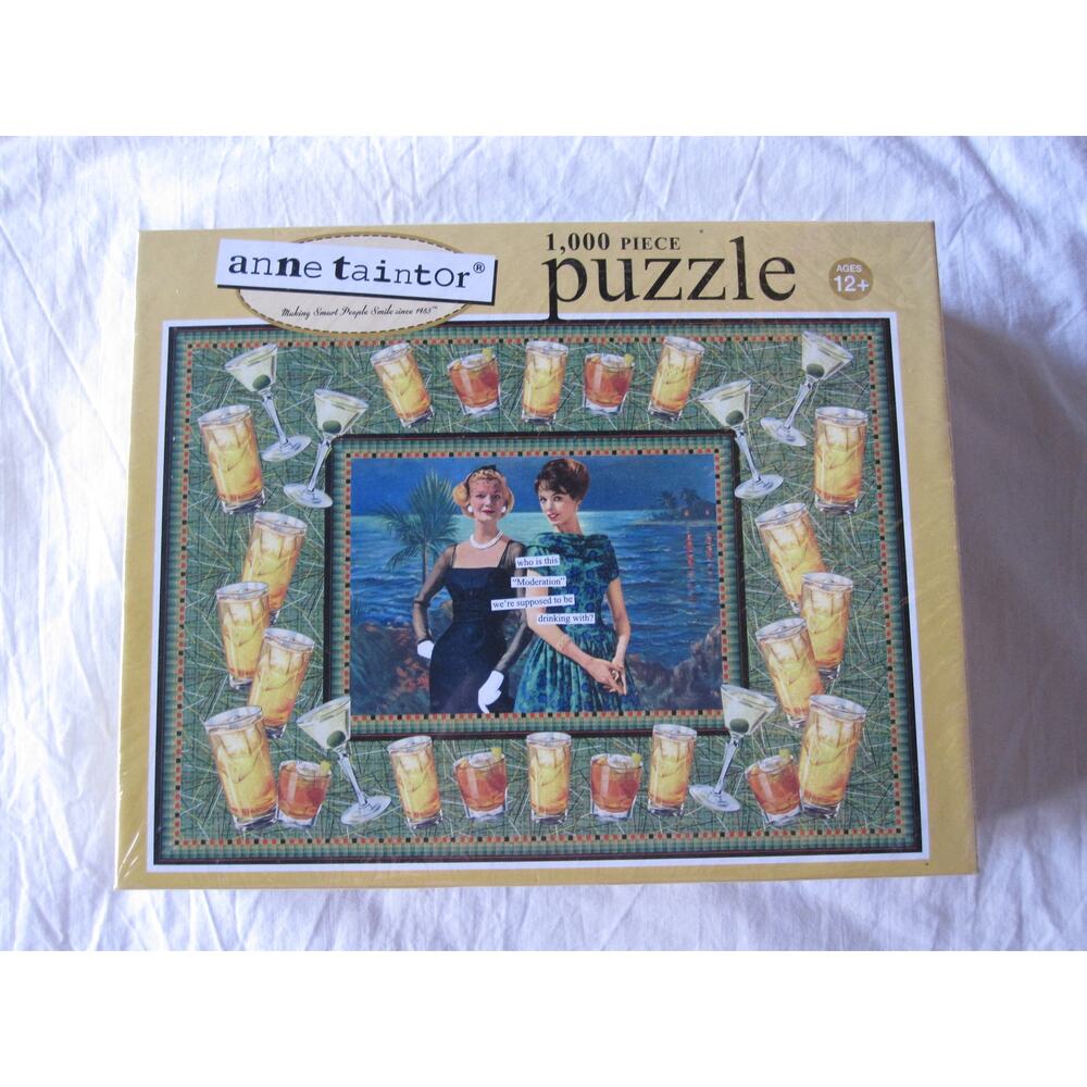 NEW Anne Taintor 1000‎ piece jigsaw puzzle Who is this "Moderation" Item #13726